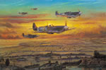 "Homeward Bound Eagles" - Henry Godines - Spitfire 4th Fighter Group Art